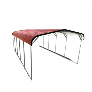 The Regular style roof features curved edges and horizontal panels, its straightforward design makes it easy to install, and is the most affordable roof option. (Not recommended for buildings 31ft or longer